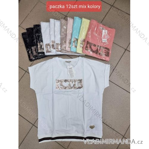 Tričko krátký rukáv dámské (S-XL) TURECKÁ MÓDA TMWG22G5325
