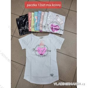 Tričko krátký rukáv dámské (S/M ONE SIZE) TURECKÁ MÓDA TMWG22G5326