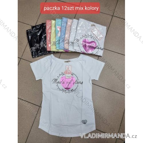 Tričko krátký rukáv dámské (S-XL) TURECKÁ MÓDA TMWG22G5325