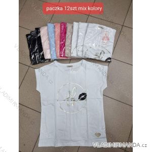 Tričko krátký rukáv dámské (S/M ONE SIZE) TURECKÁ MÓDA TMWG22G53225