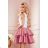 368-1 ZLATA two-color dress with lace neckline and foam - dark pink