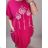 Šaty krátký rukáv dámská nadrozměr (3XL/4XL/5XL ONE SIZE) ITALSKá MóDA IM422502LH/DUR smaragdová 3XL/XL