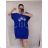 Šaty krátký rukáv dámská nadrozměr (3XL/4XL/5XL ONE SIZE) ITALSKá MóDA IM422502LH/DUR smaragdová 3XL/XL
