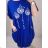 Šaty krátký rukáv dámská nadrozměr (3XL/4XL/5XL ONE SIZE) ITALSKá MóDA IM422502LH/DUR smaragdová 3XL/XL