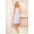 311-13 LILA Pleated dress with short sleeves - grey colour