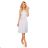 311-13 LILA Pleated dress with short sleeves - grey colour