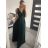 Šaty elegantní společenské dlouhé na ramínka dámské (XS/S/M/L ONE SIZE) ITALSKÁ MÓDA IM322045/DUR M/L červená