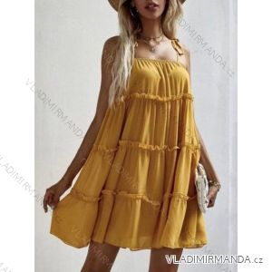 Šaty kráké letní na ramínka dámské (S/M ONE SIZE) ITALSKÁ MÓDA IMWA222006