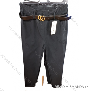 Kalhoty strečové s páskem dlouhé dámské (S/M ONE SIZE) ITALSKÁ MÓDA IMP22025