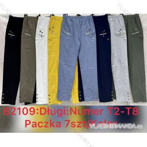Kalhoty strečové dlouhé dámské nadrozměr (42-54) POLSKÁ MODA PMWT1123203