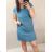 Šaty volnočasové bavlněné krátký rukáv dámské (L/XL ONE SIZE) ITALSKá MODA IM722040