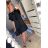 Dress oversize short sleeve womens (UNI S-L) ITALIAN FASHION IMD20187 black L / XL