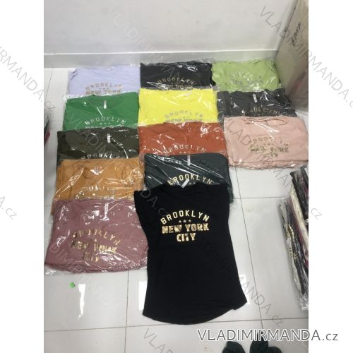 Tričko krátky rukáv dámske (M-XL) TURECKÁ MÓDA TMWG22GYA0308