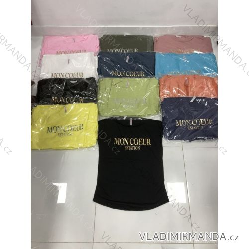 Tričko krátký rukáv dámské (M-XL) TURECKÁ MÓDA TMWG22GYA0302