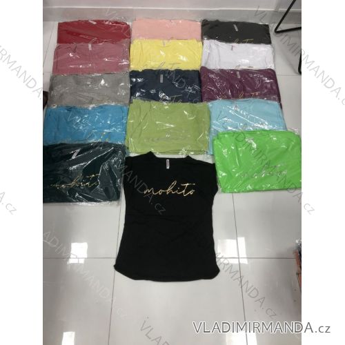 Tričko krátký rukáv dámské (M-XL) TURECKÁ MÓDA TMWG22GYA0300