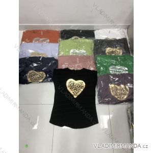 Tričko krátky rukáv dámske (M-XL) TURECKÁ MÓDA TMWG22GYA0293