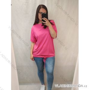 Tričko/tunika krátký rukáv dámská nadrozměr (XL/2XL ONE SIZE) ITALSKá MóDA IM422250