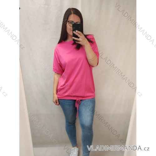 Tričko/tunika krátky rukáv dámska nadrozmer (XL/2XL ONE SIZE) TALIANSKA MóDA IM422250