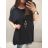Tunika oversize krátký rukáv s přívěskem dámská nadrozměr (3XL/4XL ONE SIZE) ITALSKá MóDA IM422524/DR 3xl / 4xl Green