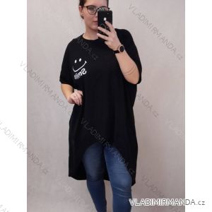 Šaty krátký rukáv dámské oversize (L/XL/2XL ONE SIZE) ITALSKÁ MÓDA IM421401