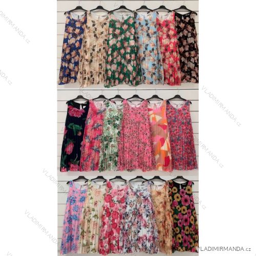 Women's Chiffon Sleeveless Summer Dress (S / M ONE SIZE) ITALIAN FASHION IMWY22066