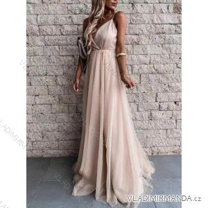 Šaty dlhé letné na ramienka dámske (S/M ONE SIZE) TALIANSKA MÓDA IMWE222052