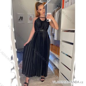 Šaty letné dlhé bez rukávov dámske (S/M ONE SIZE) TALIANSKA MÓDA IMD22331/DUR