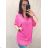 Tunika krátký rukáv dámská nadrozměr  (3XL/4XL ONE SIZE) ITALSKÁ MÓDA IMWQ22033