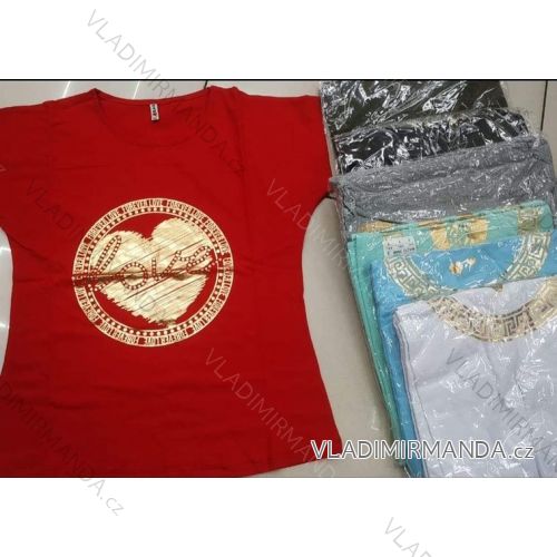 Tričko krátký rukáv dámské (M-XL) TURECKÁ MÓDA TMWG22GYA0370