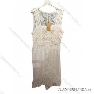 Šaty krajkové bavlněné bez rukávu dámské (S(M ONE SIZE) ITALSKÁ MÓDA IMH22155
