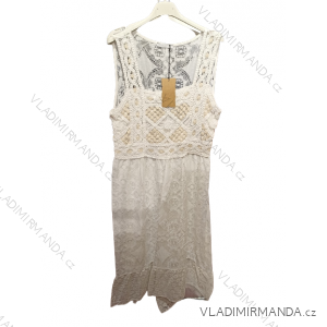 Women's Lace Sleeveless Dress (S (M ONE SIZE)) ITALIAN FASHION IMH22155