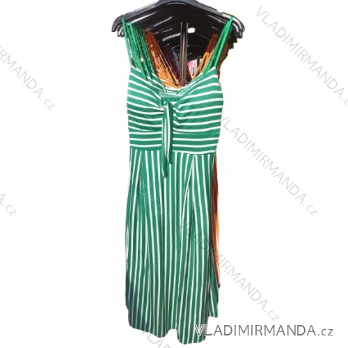 Šaty bavlněné na ramínka dámské (S/M ONE SIZE) ITALSKÁ MÓDA IMH22164