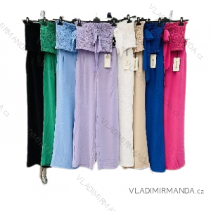 Súprava letný top a nohavice dámska (S/M ONE SIZE) TALIANSKA MÓDA IMWA222096