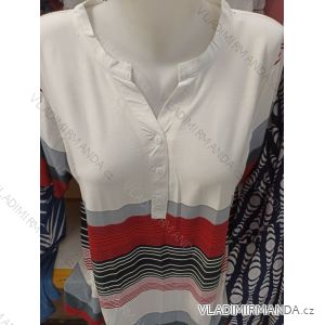 Tunika košilová krátký rukáv dámské nadrozměr (L-3XL) ERBOSSI ERB22004