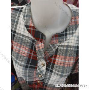 Tunika košilová krátký rukáv dámské nadrozměr (L-3XL) ERBOSSI ERB22005