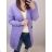 Cardigan pletený tenký jarní dlouhý rukáv dámský nadrozměr (L/2XL ONE SIZE) ITALSKÁ MÓDA IMD21947 modro-fialová L-2XL