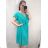Šaty elegantní krátký rukáv dámské nadrozměr (XL/2XL ONE SIZE) ITALSKÁ MÓDA IM422CLARIS/DRčervená