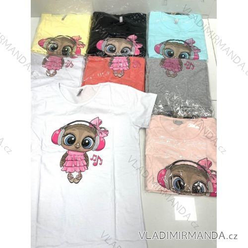 Tričko krátky rukáv dámske (M-XL) TURECKÁ MÓDA TMWG22GYA0423