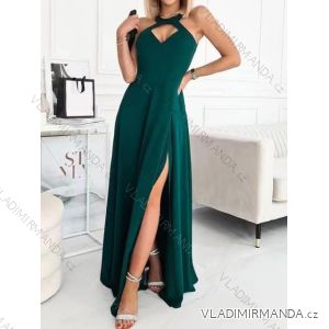Šaty elegantní dlouhé bez rukávů dámské (S/M ONE SIZE) ITALSKÁ MÓDA IMD22569