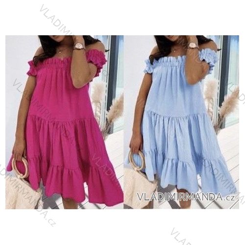 Šaty letní carmen dámské (S/M ONE SIZE) ITALSKÁ MÓDA IMWB222265