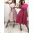 Women's Linen Short Sleeve Dress (S / M ONE SIZE) ITALIAN FASHION IMWA222161