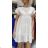 Women's Lace Cotton Short Sleeve Women's Dress (S / M ONE SIZE) ITALIAN FASHION IMWG222208