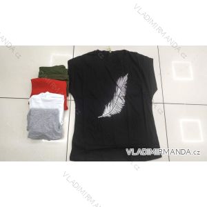 Tričko krátky rukáv dámske nadrozmer (2XL-4XL) TURECKÁ MÓDA TMWG22GYA0484