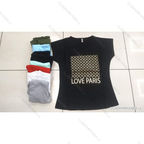 Tričko krátky rukáv dámske nadrozmer (2XL-4XL) TURECKÁ MÓDA TMWG22GYA0480