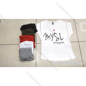Tričko krátky rukáv dámske (M-XL) TURECKÁ MÓDA TMWG22GYA0472