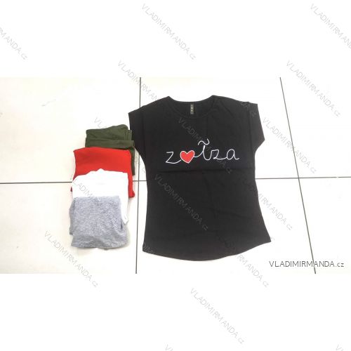 Tričko krátký rukáv dámské (M-XL) TURECKÁ MÓDA TMWG22GYA0170