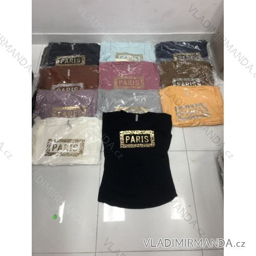 Tričko krátký rukáv dámské (M-XL) TURECKÁ MÓDA TMWG22GYA0451