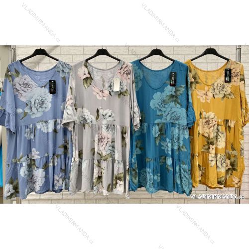 Women's Short Sleeve Summer Dress (S / M ONE SIZE) ITALIAN FASHION IMWOP22OP0331