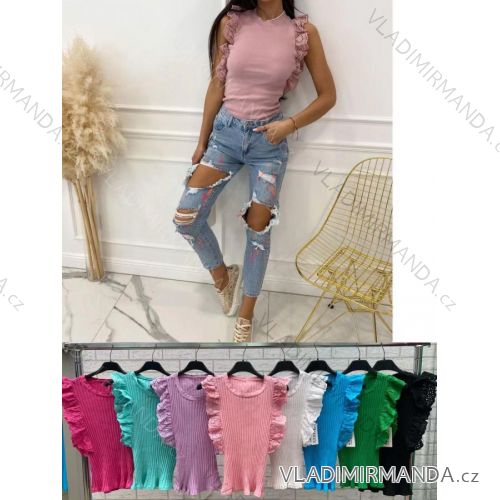 Ärmelloses Damen-T-Shirt (Einheitsgröße S / M) ITALIAN FASHION IMWOP22OP0295