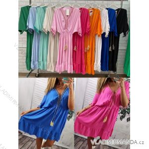 Women's Short Sleeve Summer Dress (S / M ONE SIZE) ITALIAN FASHION IMWOP22OP0331